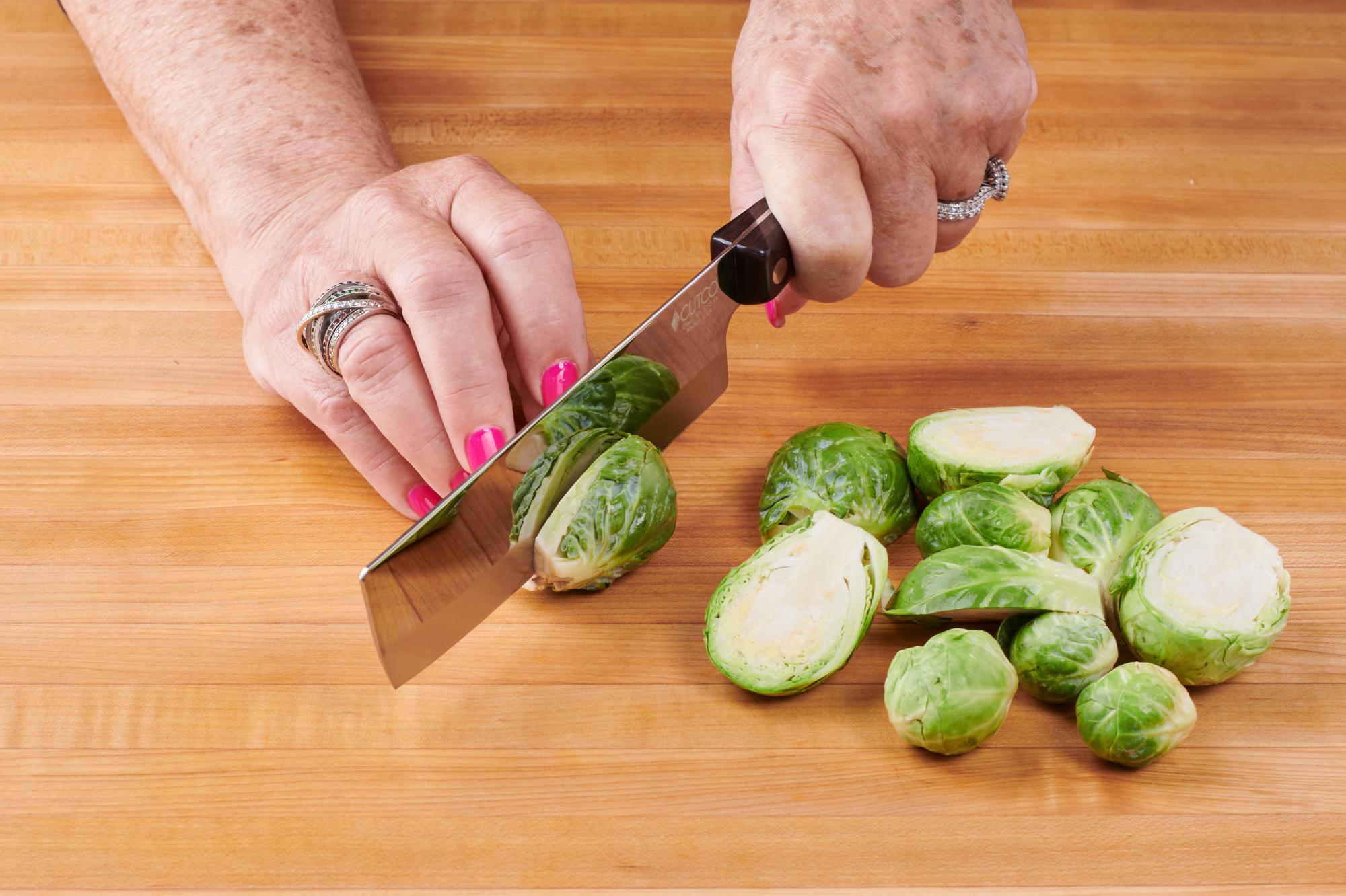 trimming sprouts with 4″ Vegetable Knife