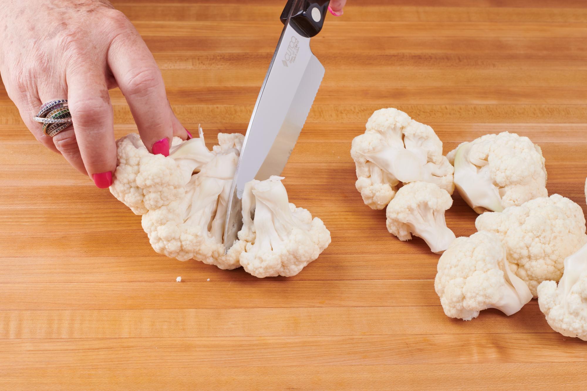 cutting cauliflower with Gourmet Prep Knife