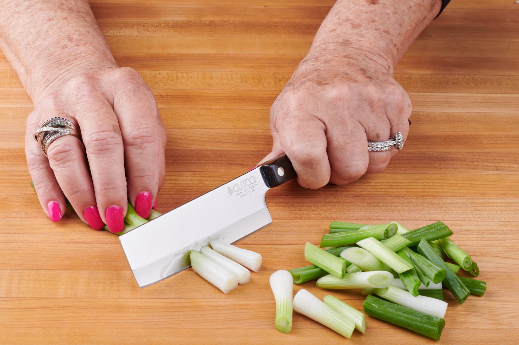 cutting asparagus with 4″ Vegetable Knife