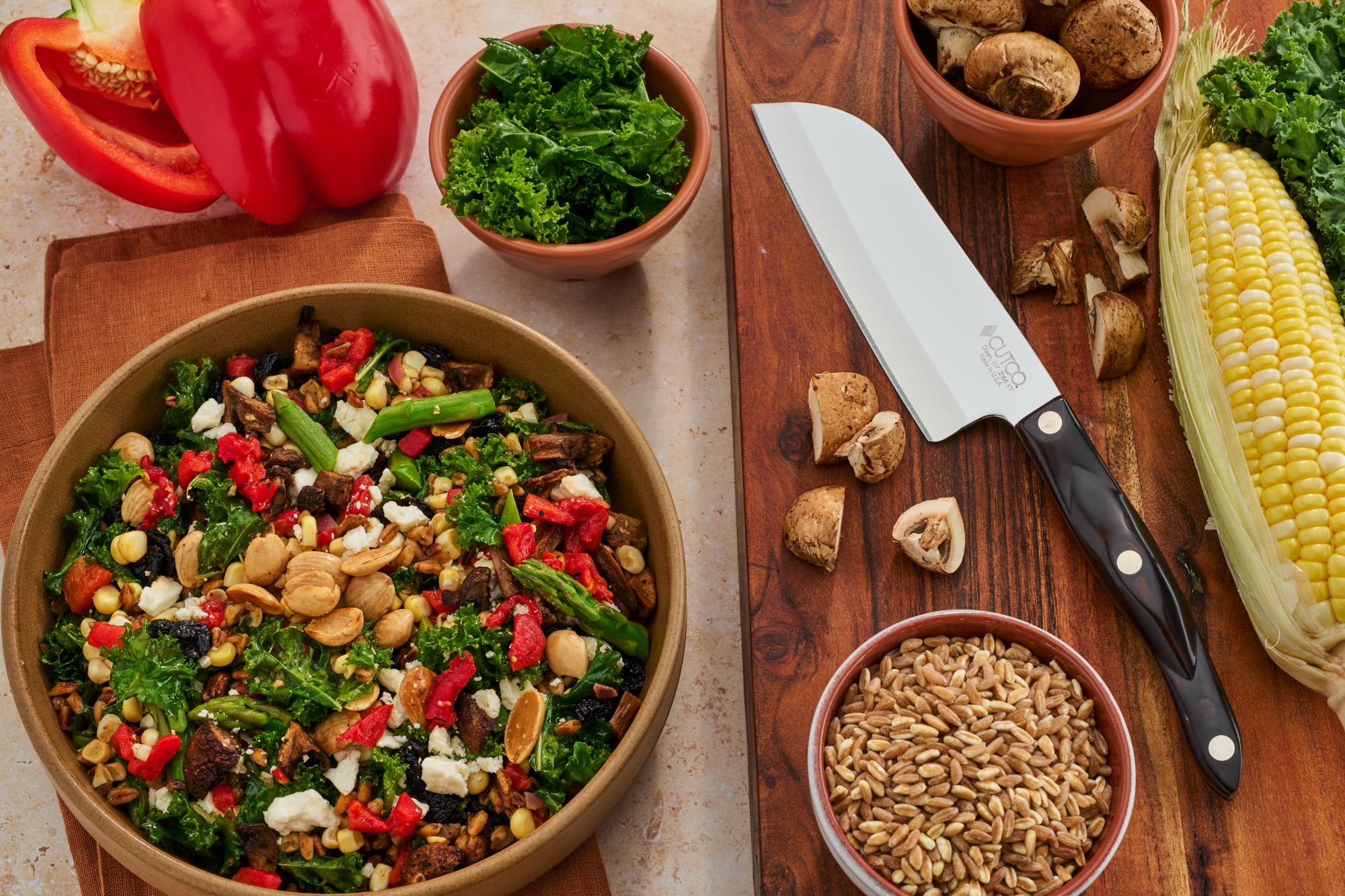 Toasted Farro and Warm Vegetable Power Bowl