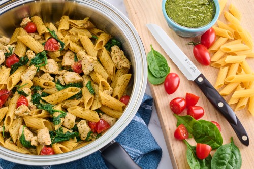 One Pot Chicken Pesto Pasta