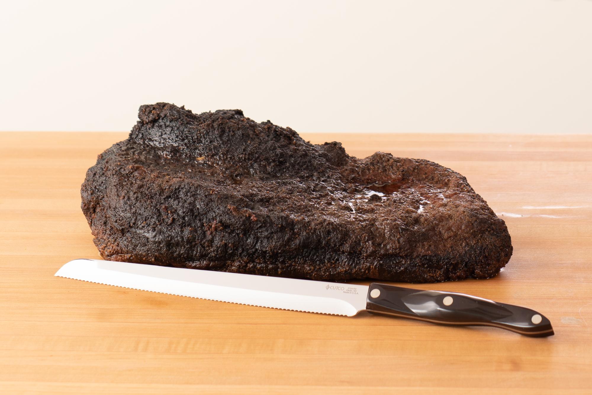 Let the meat rest before cutting it.