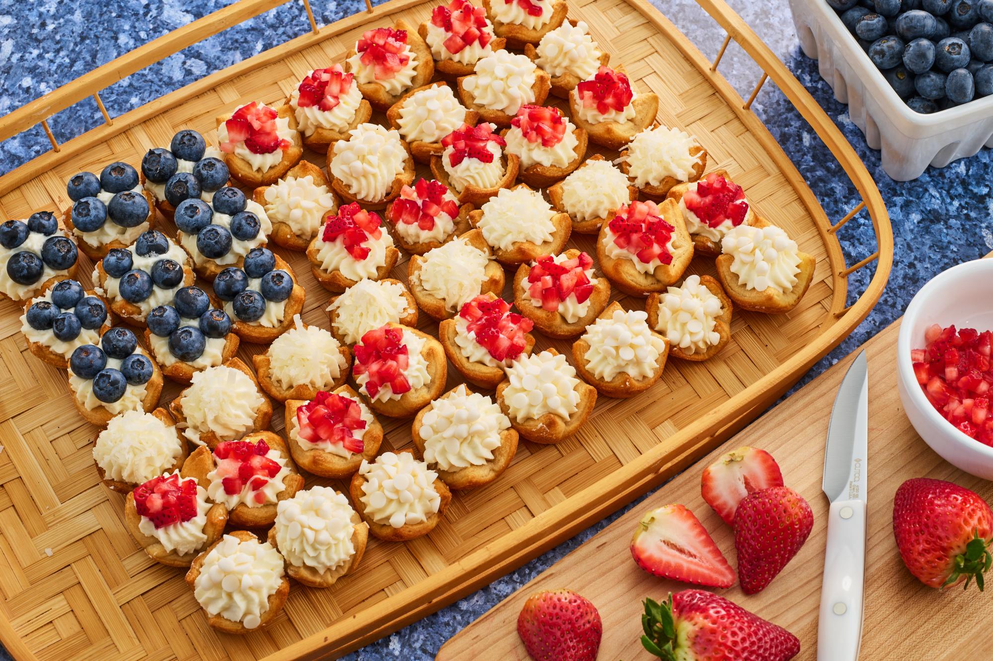 Mascarpone Fruit Flag Tartlets