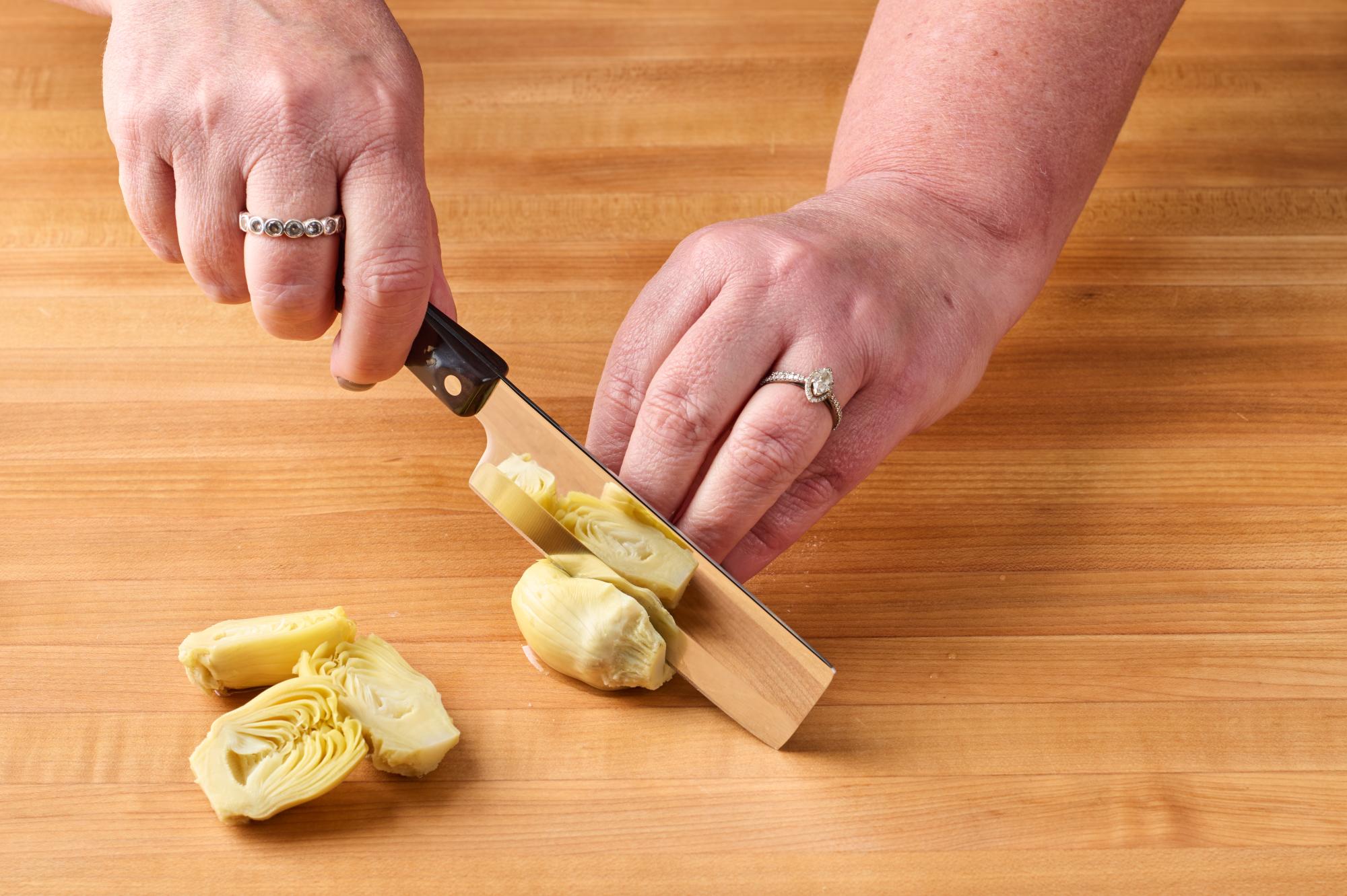 cutting artichoke