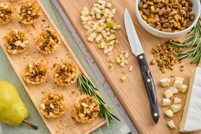 Warm Brie and Pear Tartlets