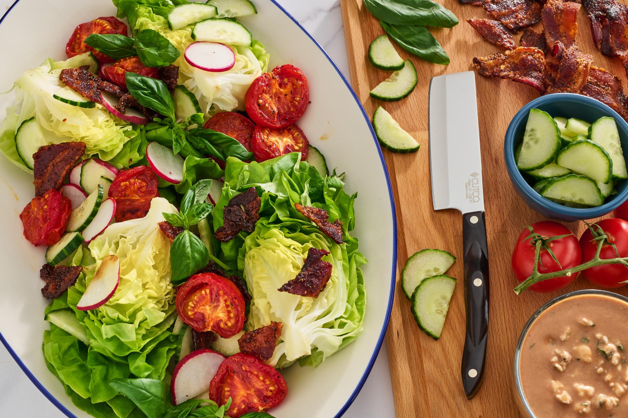 Wedge Salad With Swicy Bacon and Blue Cheese Vinaigrette