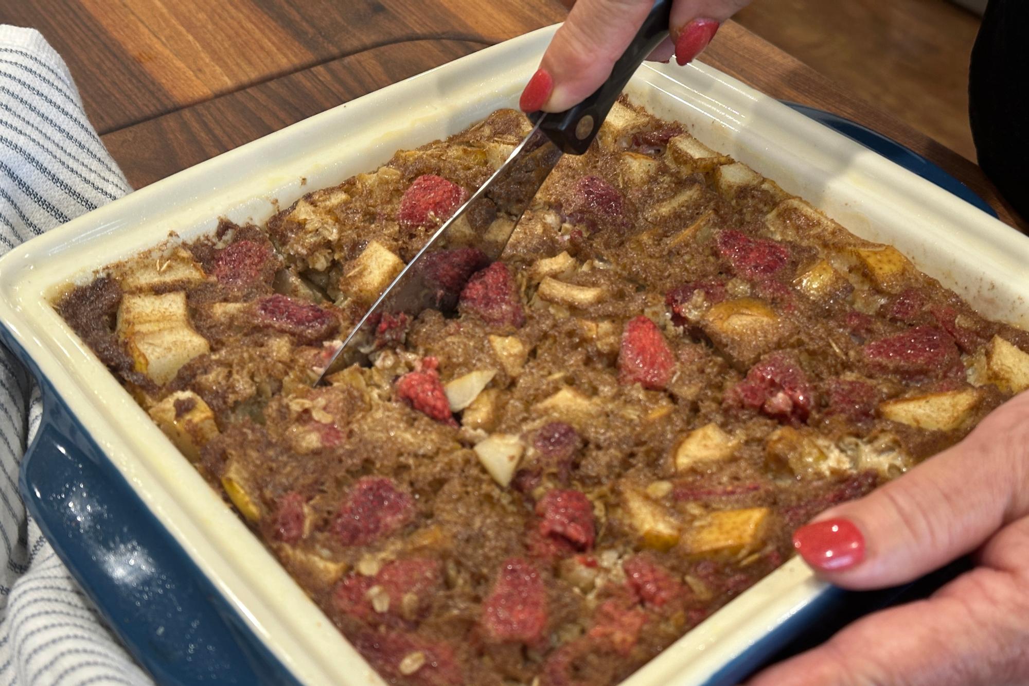 Cut into oats with Spatula Spreader.
