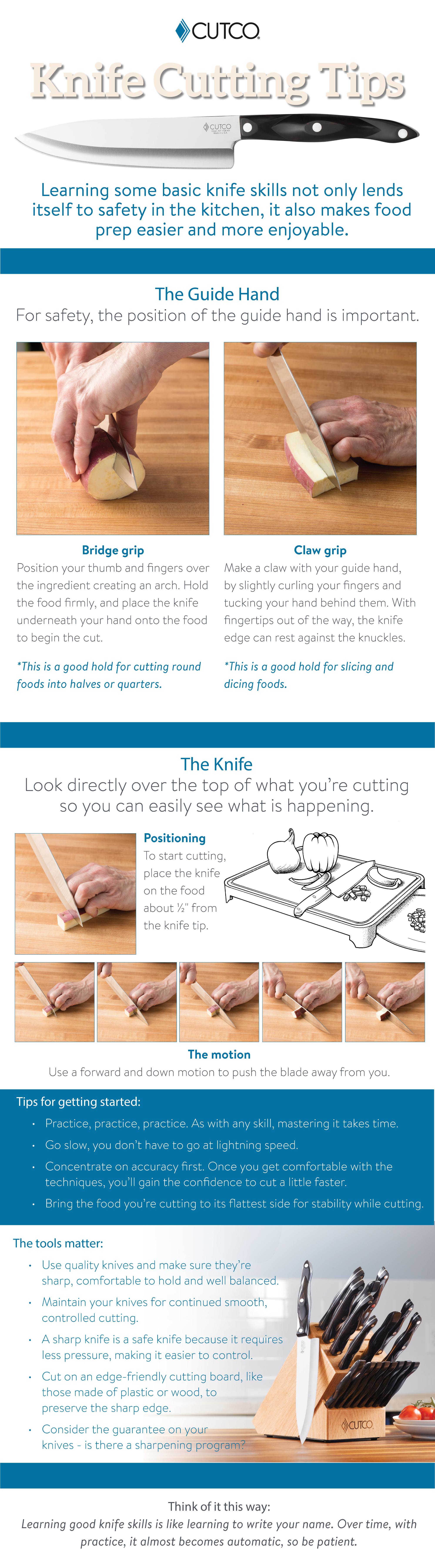 Knife Cutting Tips Infograph