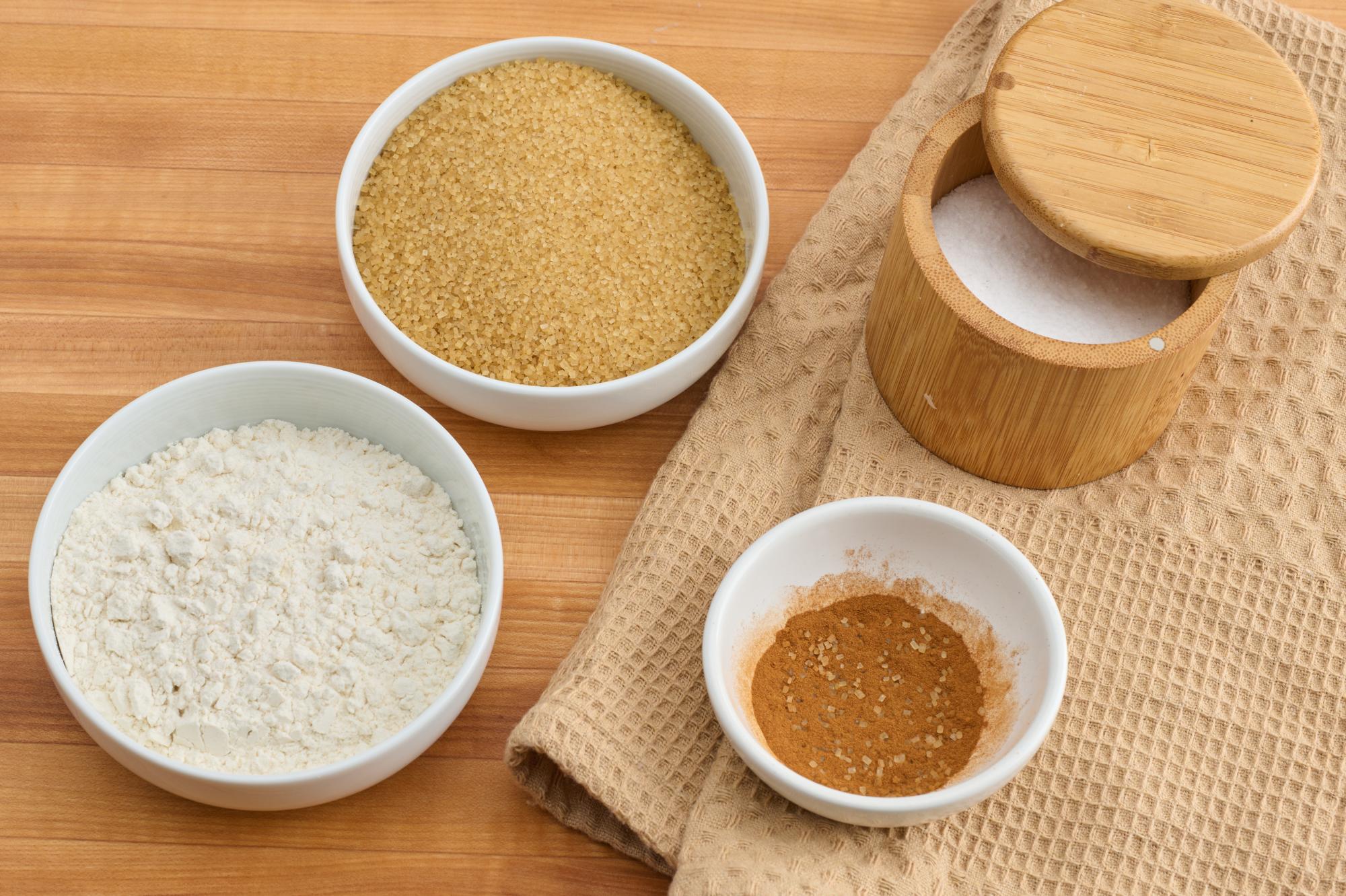 Sugar, flour, salt and seasoning.