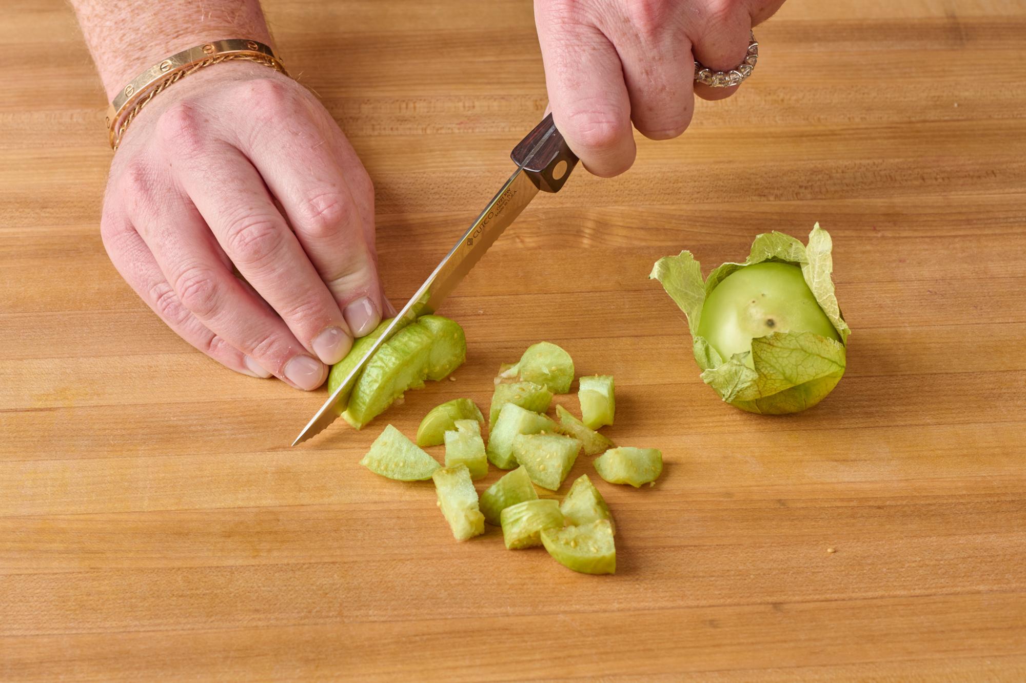 rough chop tomatillos