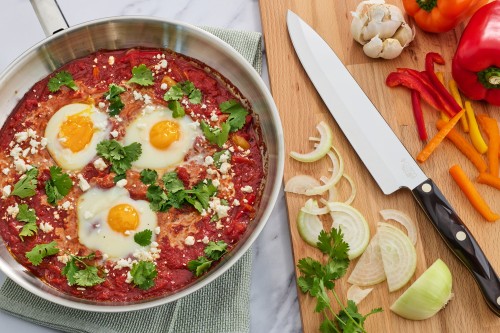 Eggs Cooked in Tomatoes (Shakshuka)