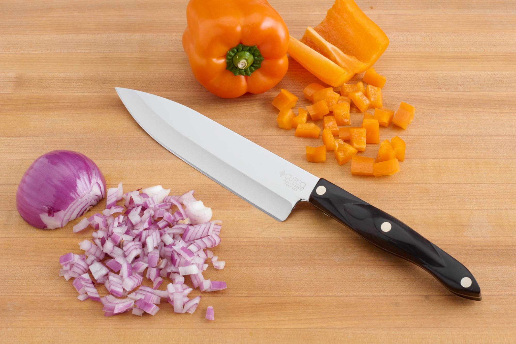 red onion and rainbow peppers