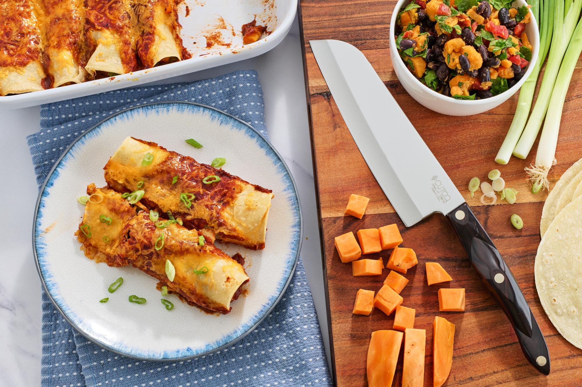 Sweet Potato Black Bean Enchiladas