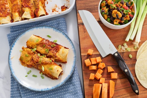 Sweet Potato Black Bean Enchiladas