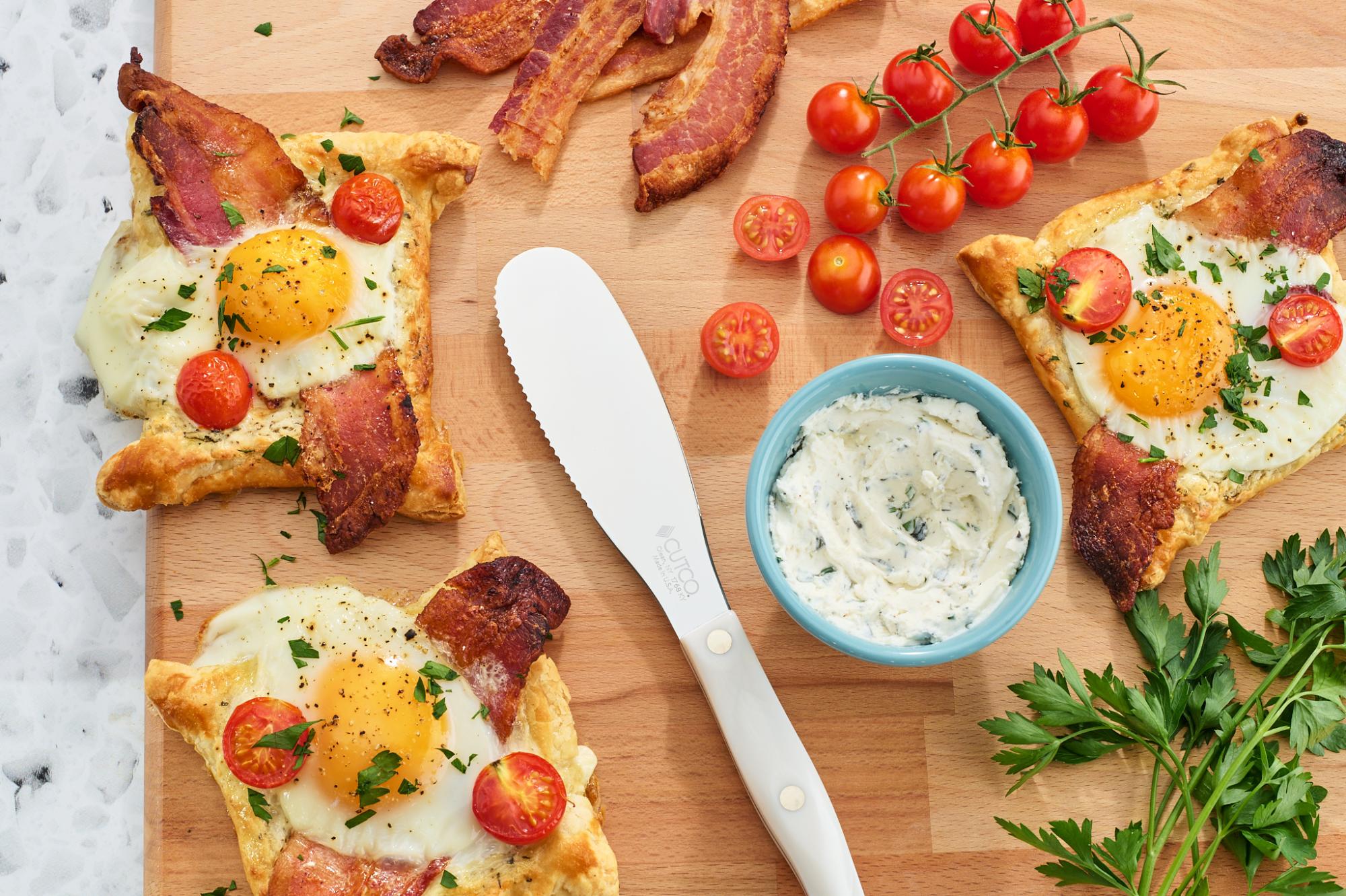 Bacon, Tomato, Egg and Goat Cheese Tarts