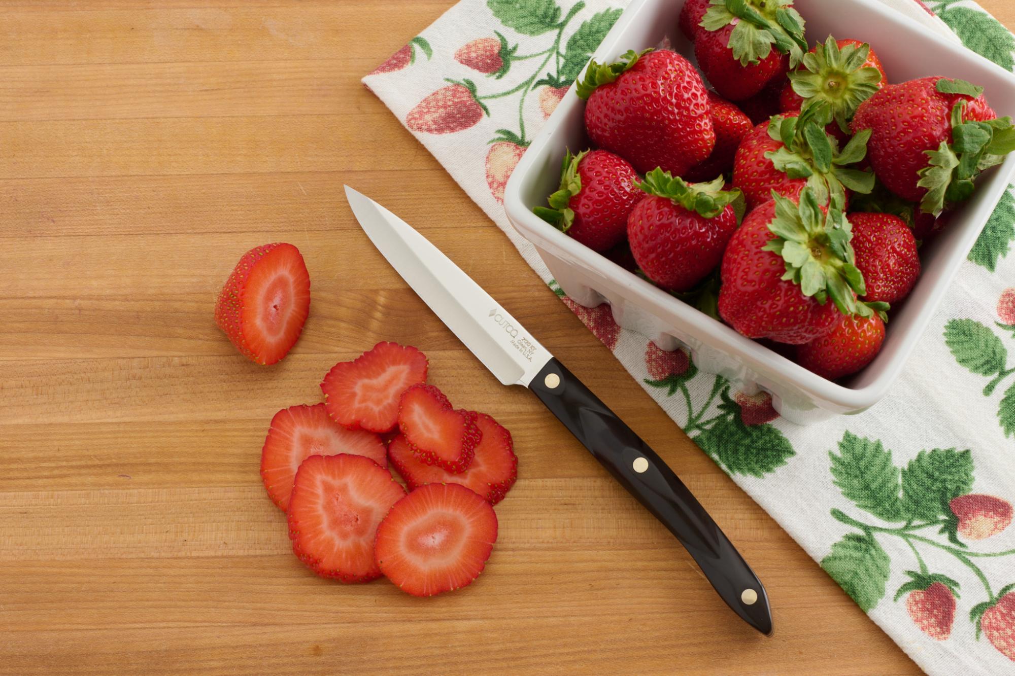 Sliced strawberries