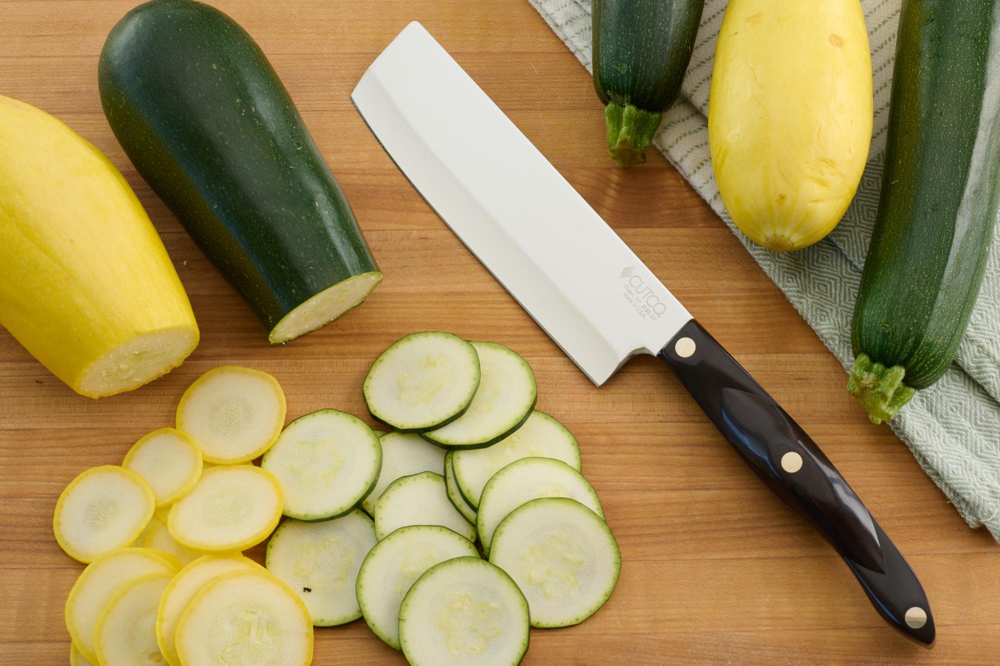 Photo of cut squash with 6″ Vegetable Knife