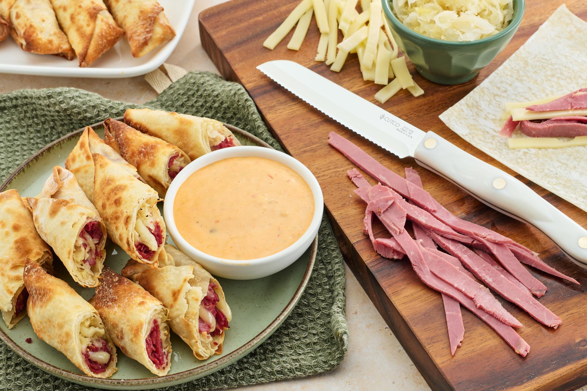 Air Fryer Reuben Egg Rolls