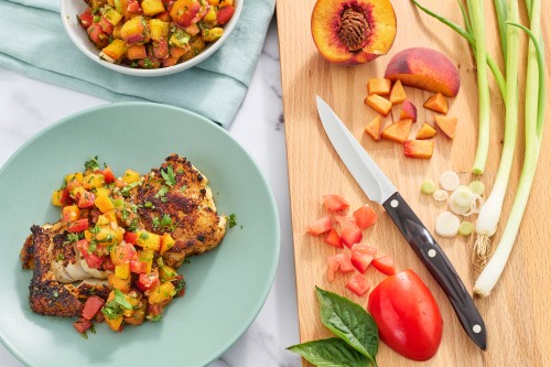 Blackened Fish With Peach Salsa