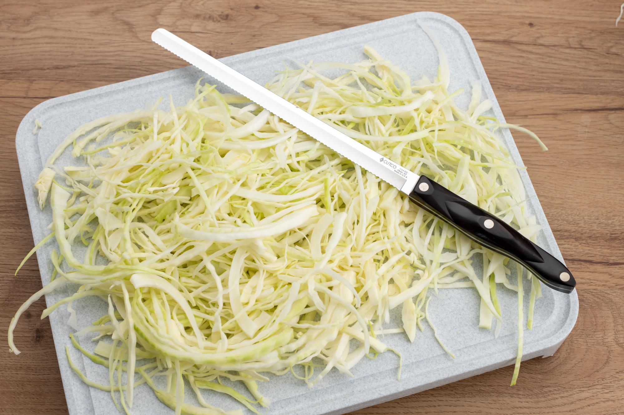 thinly slice cabbage 