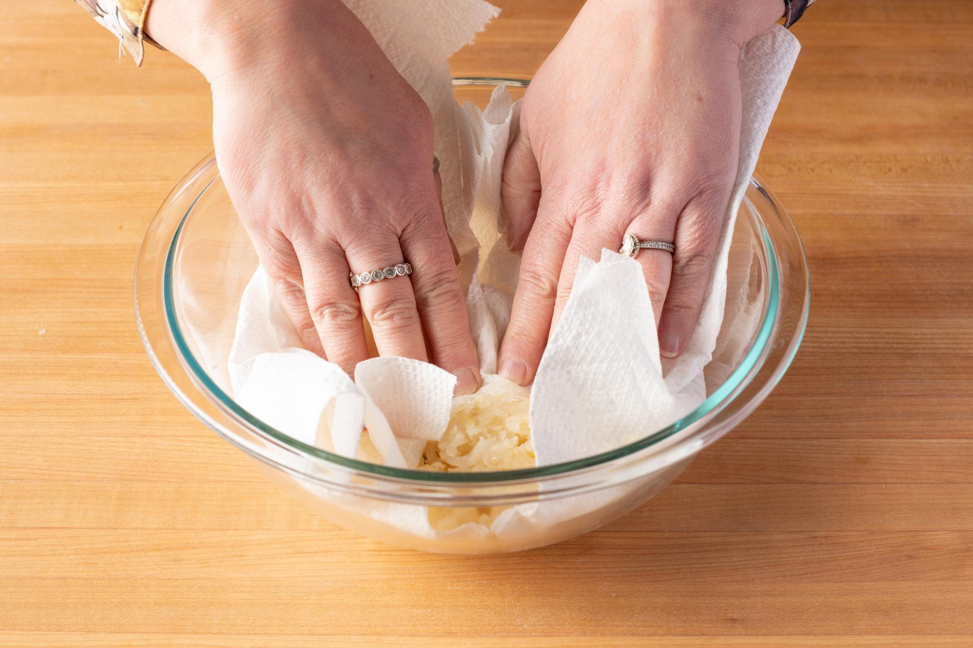 drain and dry the sauerkraut