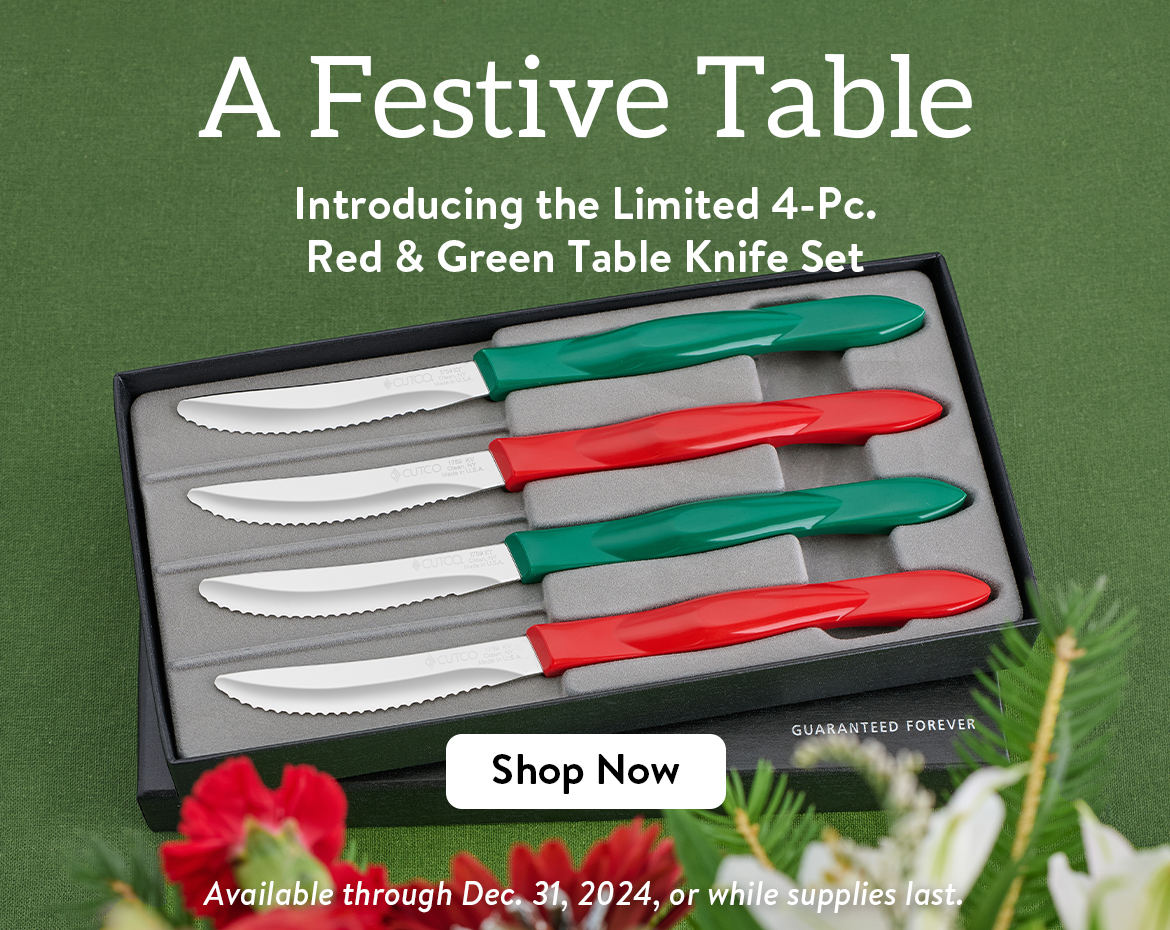 Red and Green Table Knife Set