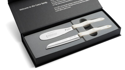 2 Products in Gift Box - Spatula Spreader, Santoku-Style Trimmer,