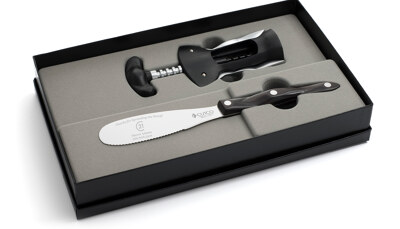 2 Products in Gift Box - Wine Opener, Spatula Spreader,