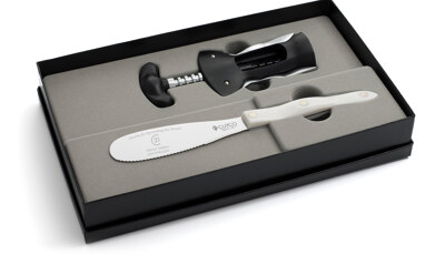 2 Products in Gift Box - Wine Opener, Spatula Spreader,
