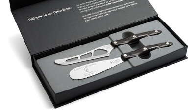 2 Products in Gift Box - Spatula Spreader, Traditional Cheese Knife,