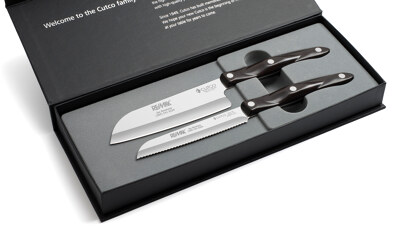 2 Products in Gift Box - 5" Petite Santoku, Santoku-Style Trimmer,