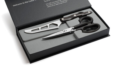 2 Products in Gift Box - Traditional Cheese Knife, Super Shears,