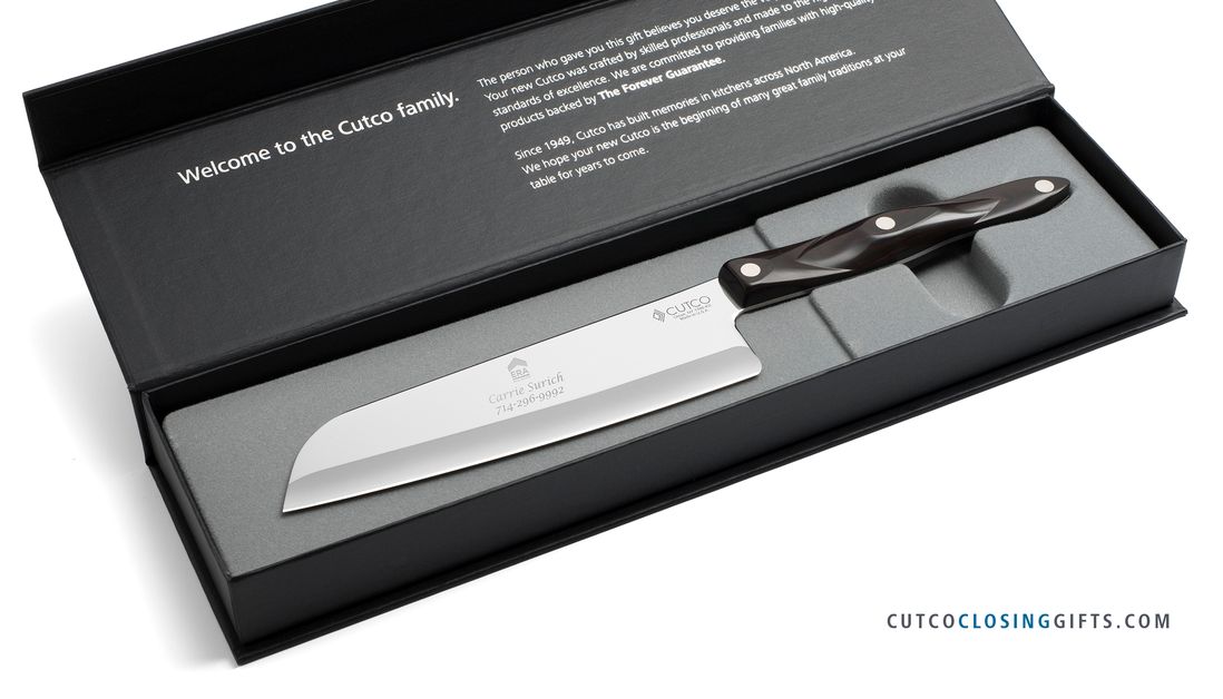 Cutco Cutlery 1766 7-Inch Santoku, Classic Dark Brown