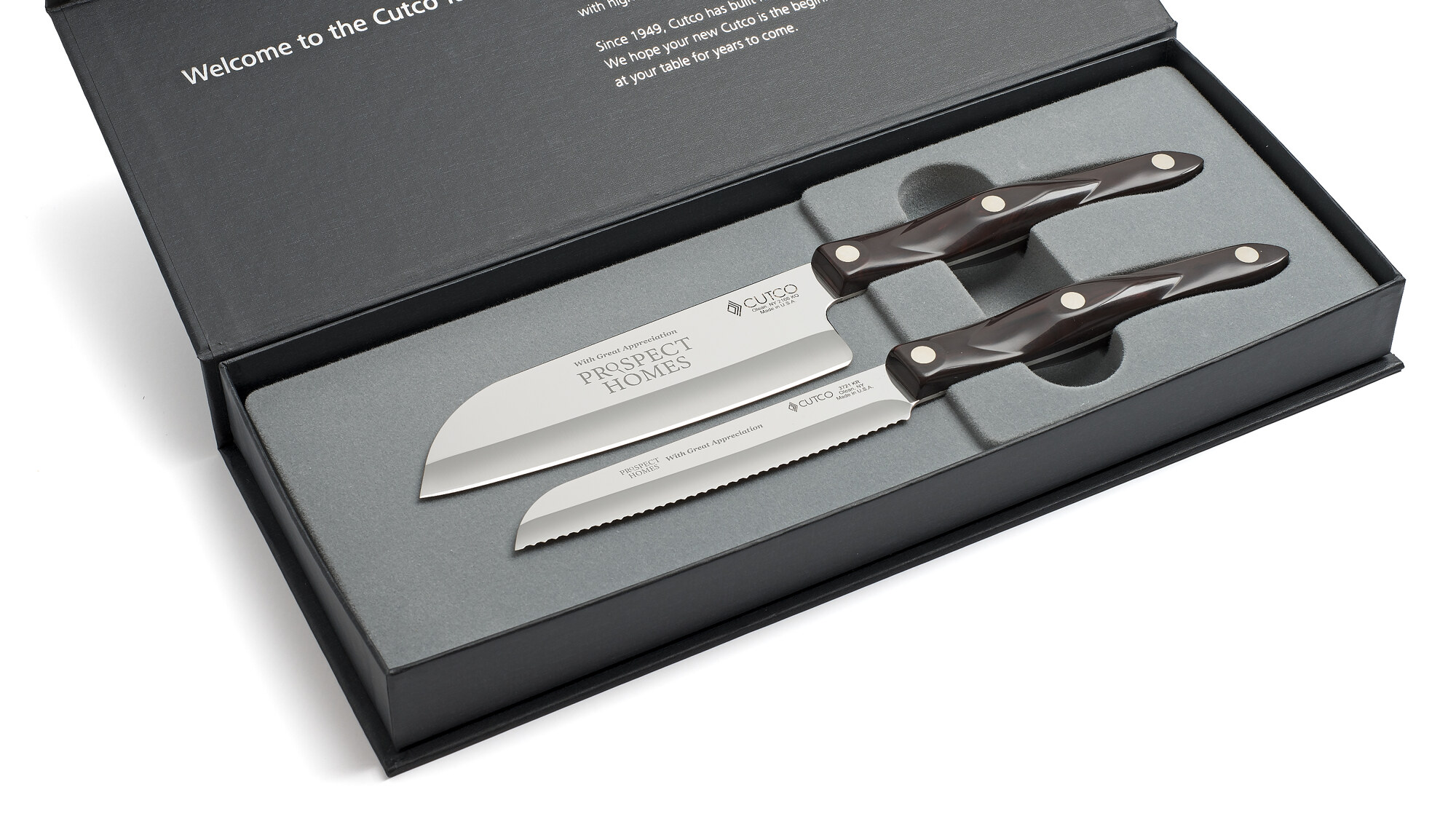 2 Products - Petite Santoku-Style Cook's Combo Product in Deluxe Gift Box