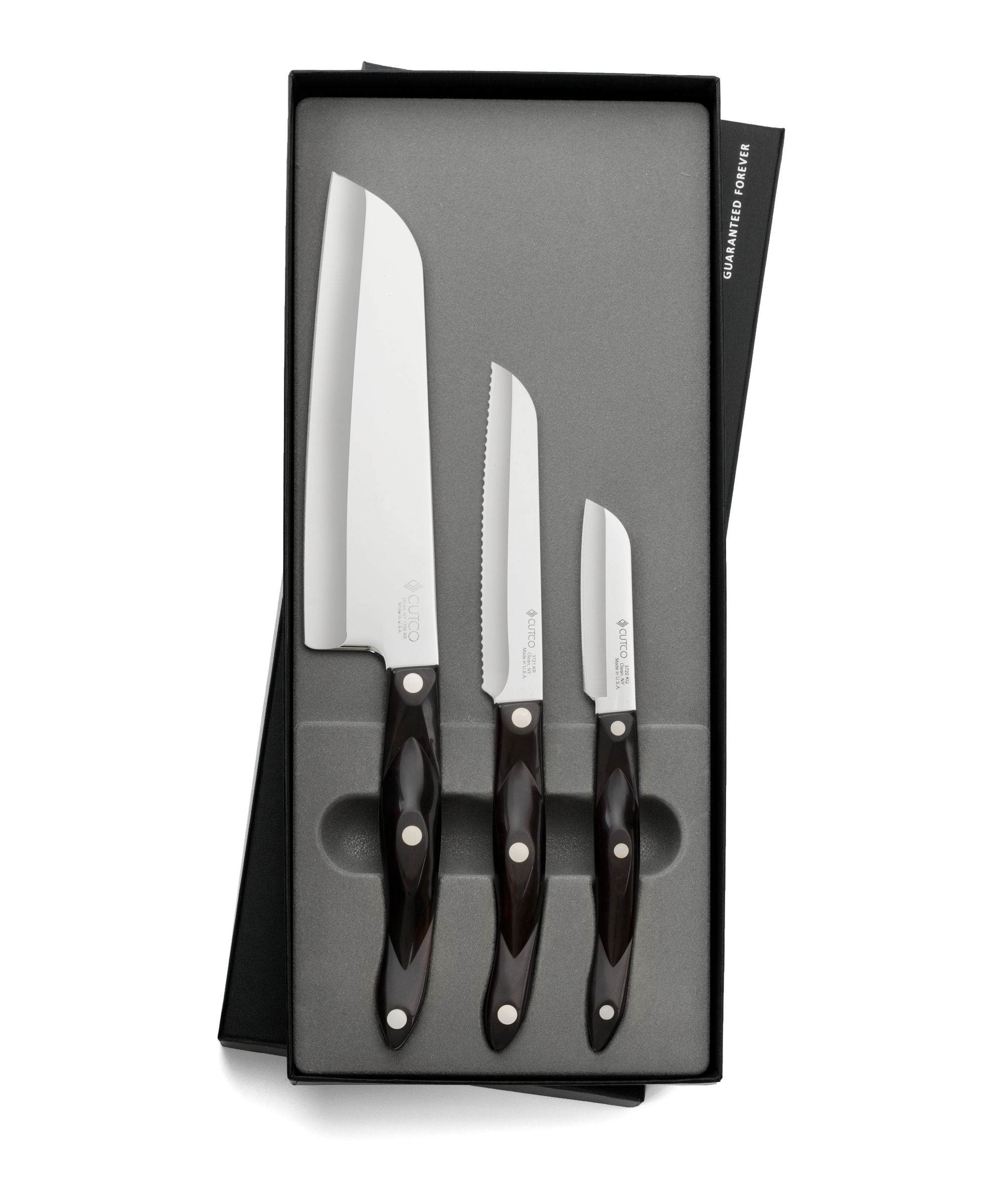  Cutco #1849 Culinary Companions Boxed Knife Gift Set - Includes  #1766 Santoku Knife and #1768 Spatula Spreader - Classic Black: Home &  Kitchen