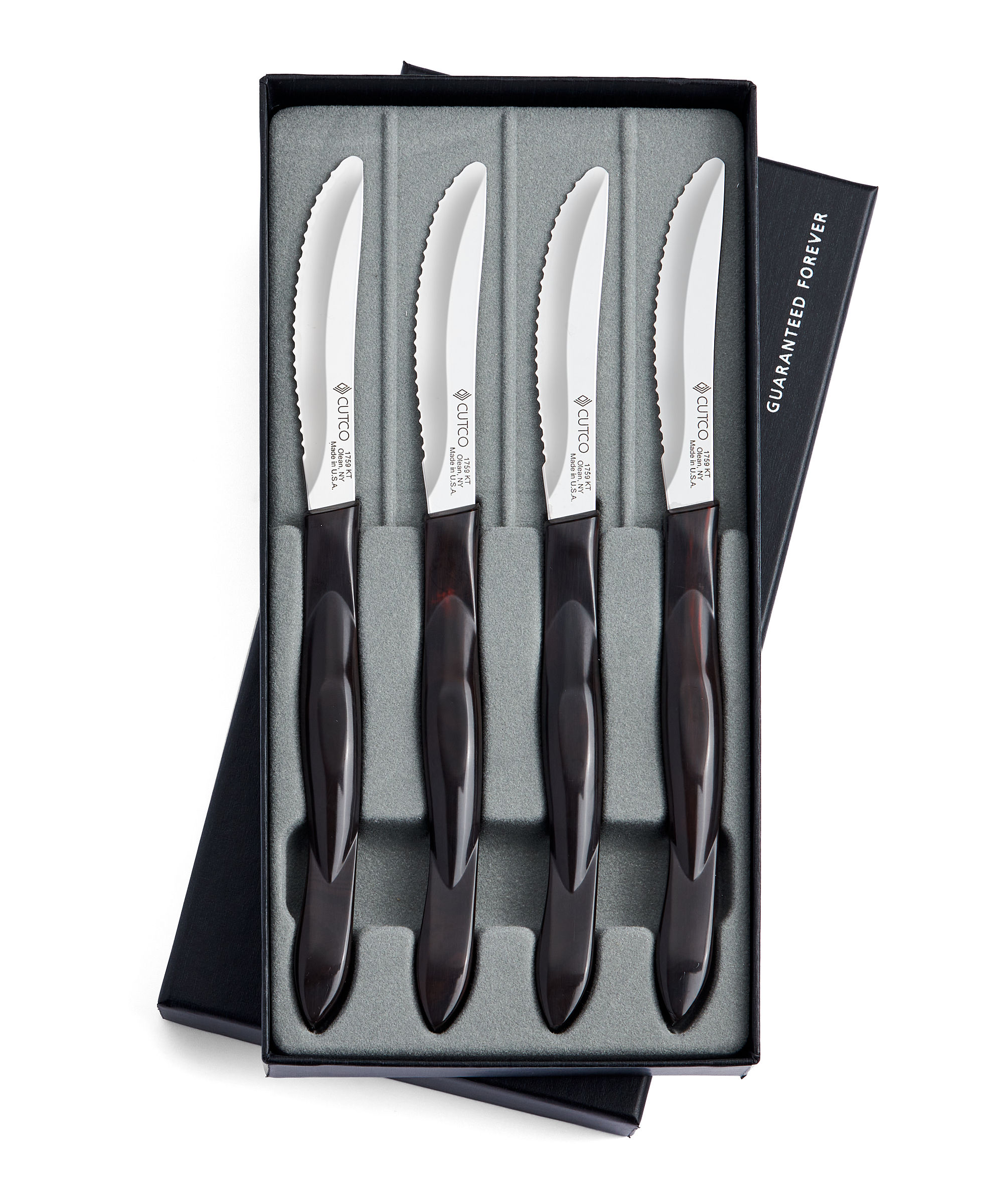 Cutco #1865 4-Pc. Table Knife Set in Gift Box (Classic black handle) -  Snazzy Gourmet