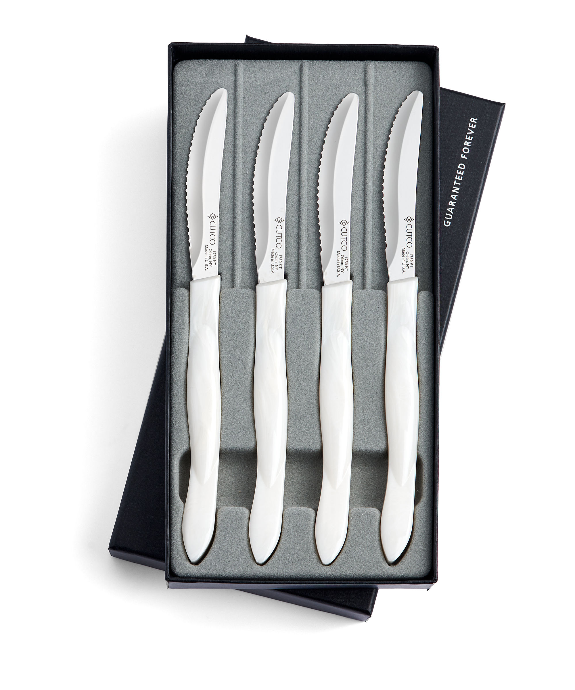 Cutco #1865 4-Pc. Table Knife Set in Gift Box (Red handle) : Industrial &  Scientific 
