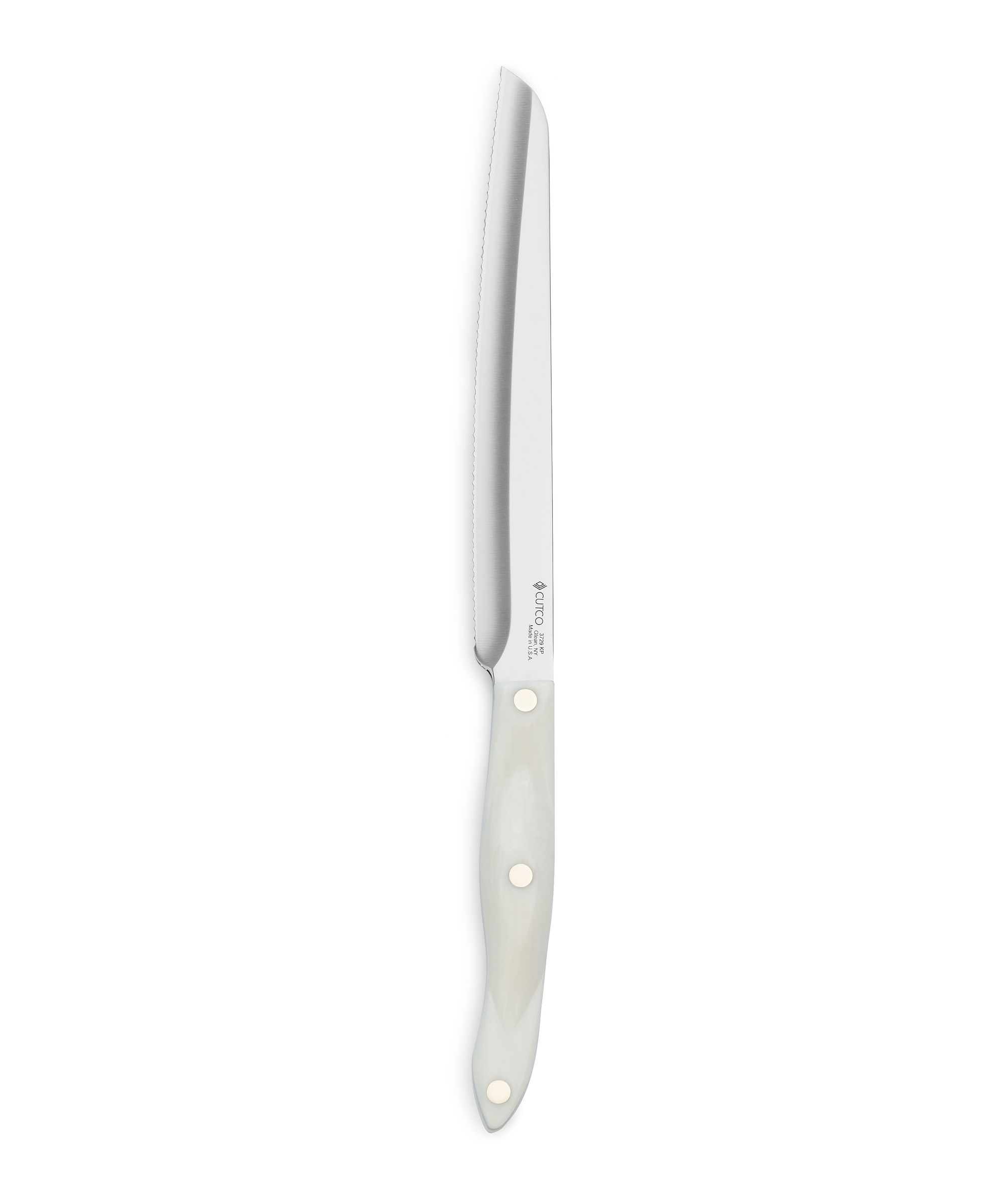 Cutco Model 3729 Santoku-Style Carver with 8.2 Double-D Serrated Edge Blade and 5.5 Classic Dark