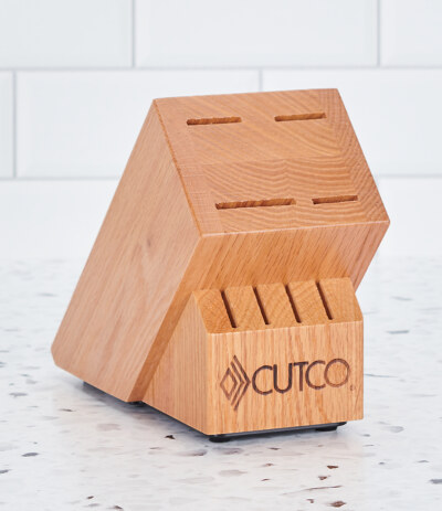 Cutco 4 Slot Knife Block Made In USA Honey Oak