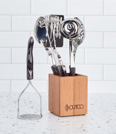 Cutco Homemaker + 8 Pearl White Knife Set with Oak Block - household items  - by owner - housewares sale - craigslist