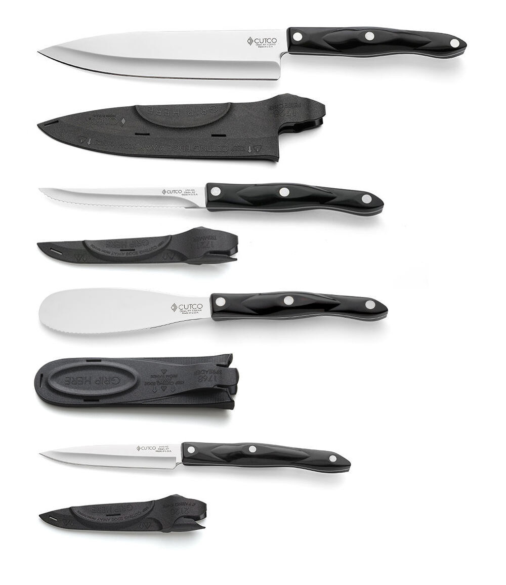 Cutco #1865 4-Pc. Table Knife Set in Gift Box (Classic black handle) -  Snazzy Gourmet
