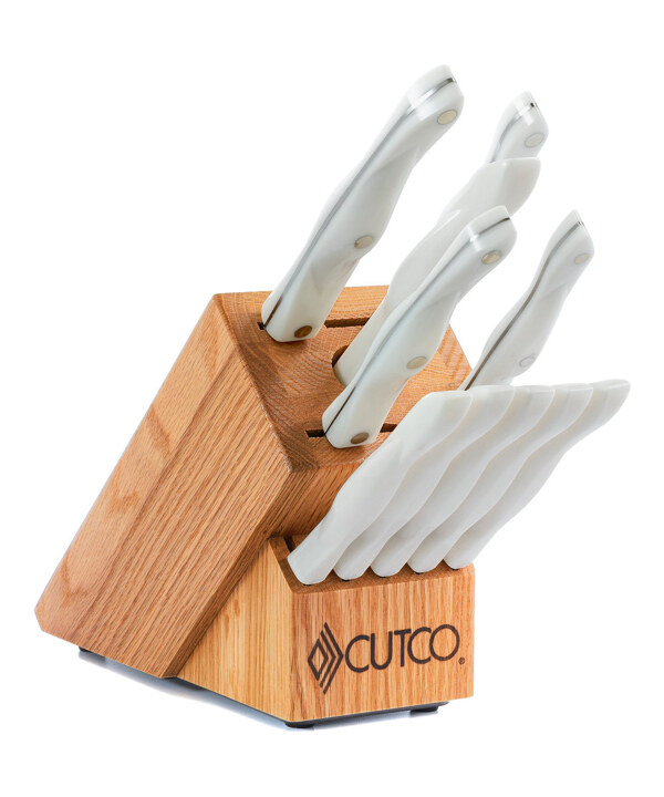 white cutco knife set