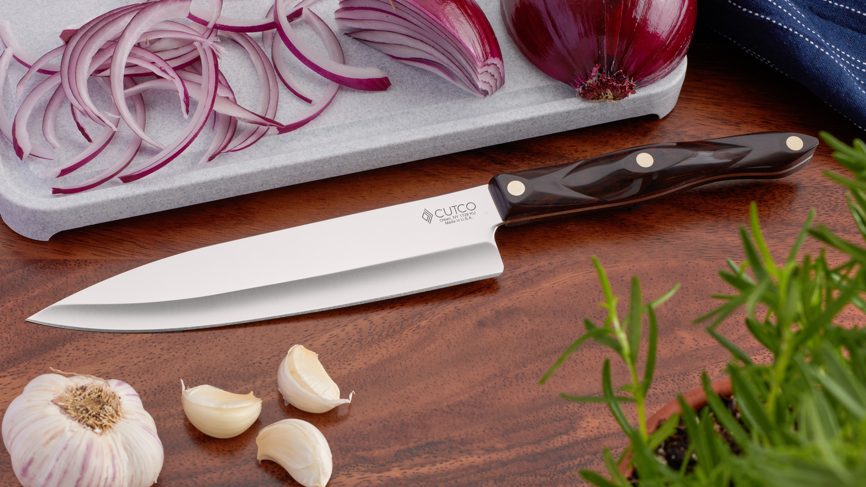  Model 1728 CUTCO White (Pearl) Petite Chef Knife in