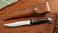 Hunting Knife With Sheath In Gift Box (Double-D® Edge)