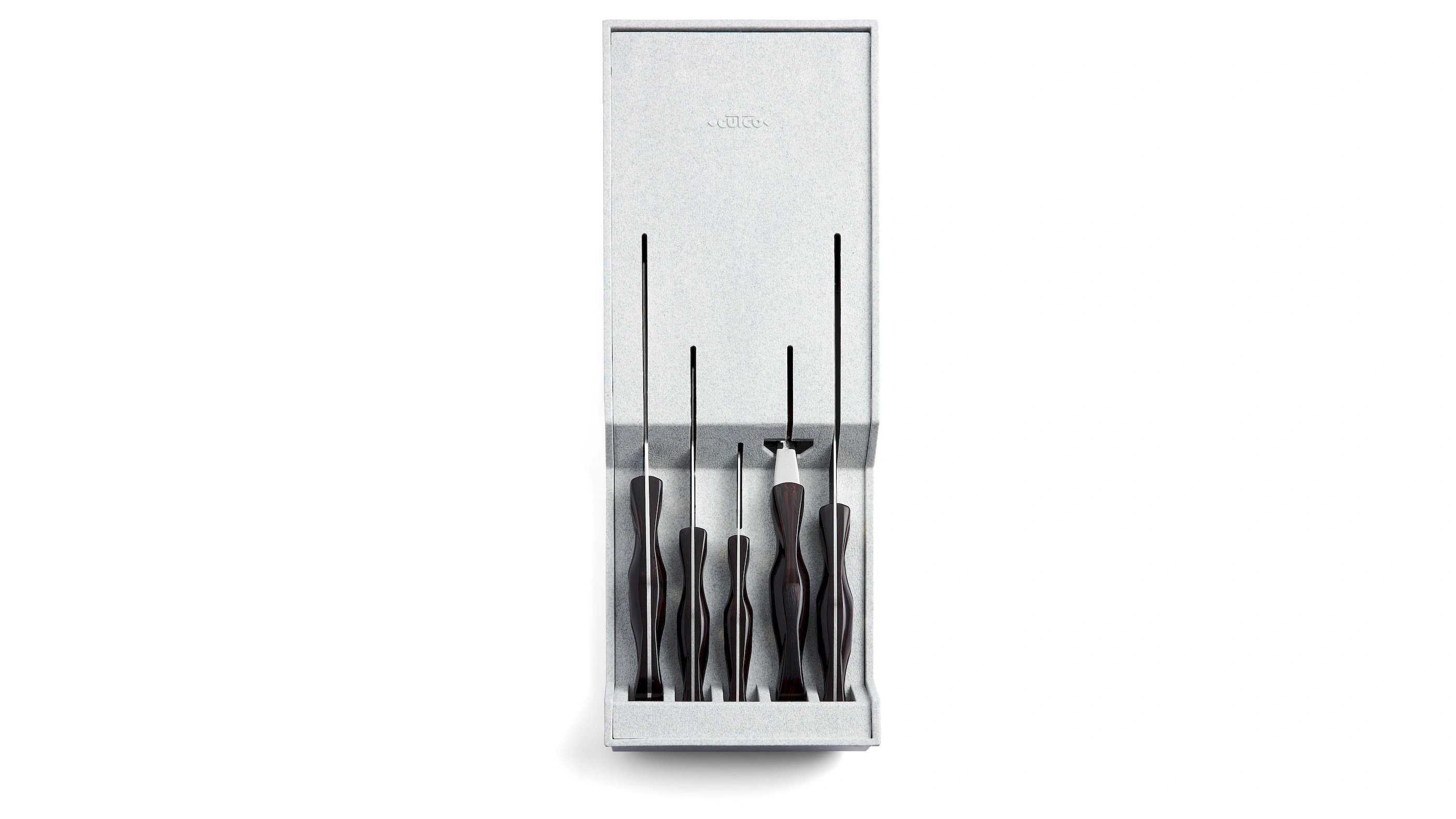 Cutco 1847-1725W Space Saver Kitchen Knife Set with Block - Pearl