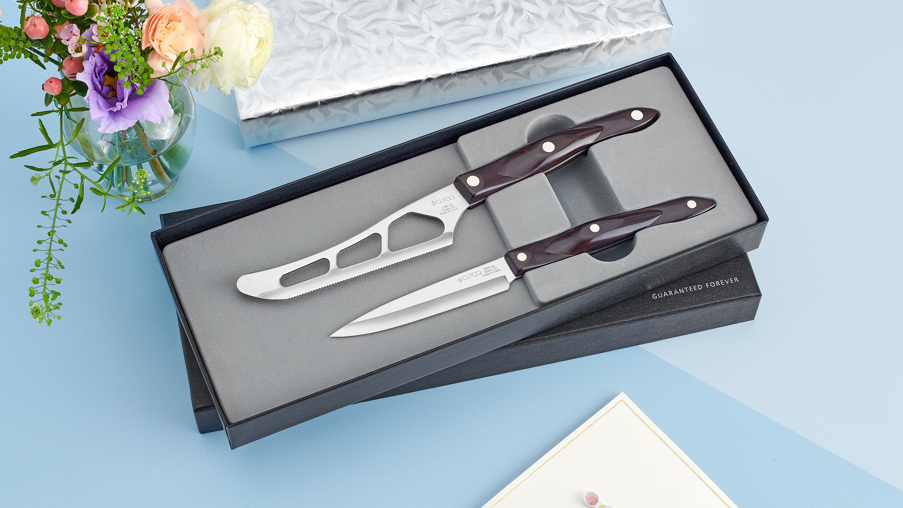 Cutco Prep and Party Set - Mini Cheese Knife with Spatula Spreader (In Gift  Box) (Pearl)