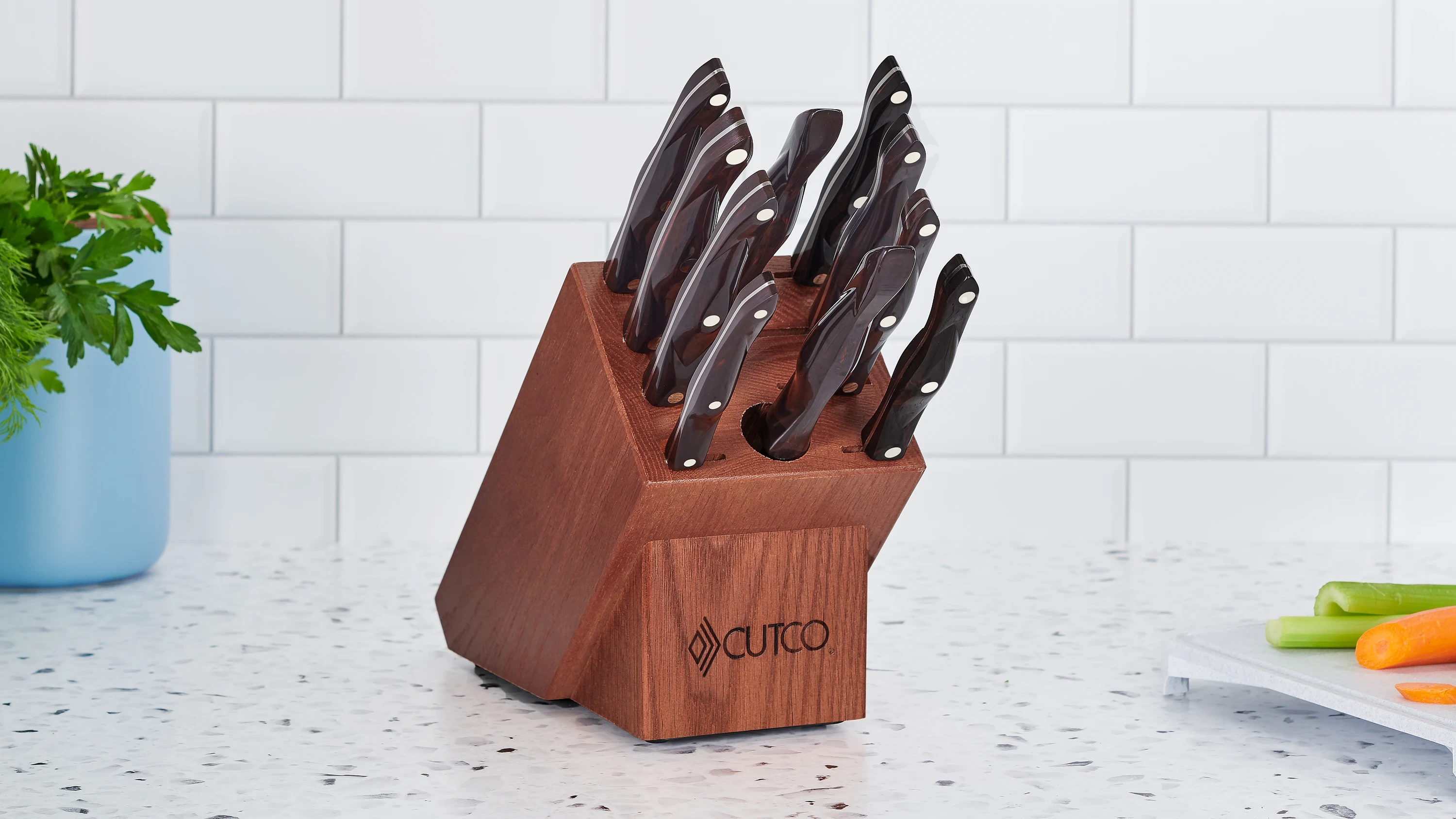 Cutco French Chef Homemaker + 8 Classic Knife Set with Oak Block