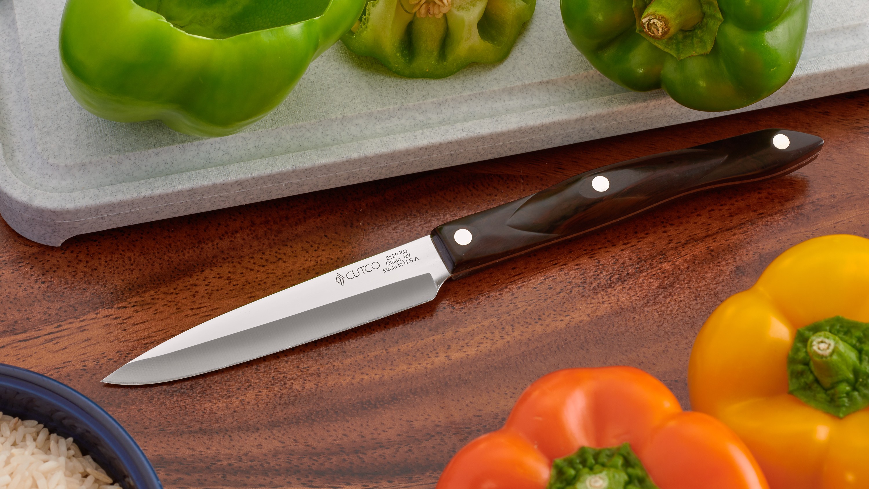 Cutco Model 1720 Paring Knives with 2-3/4 Straight Edge Blade and Overall  Length 7-7/8 (Pearl White Handle)