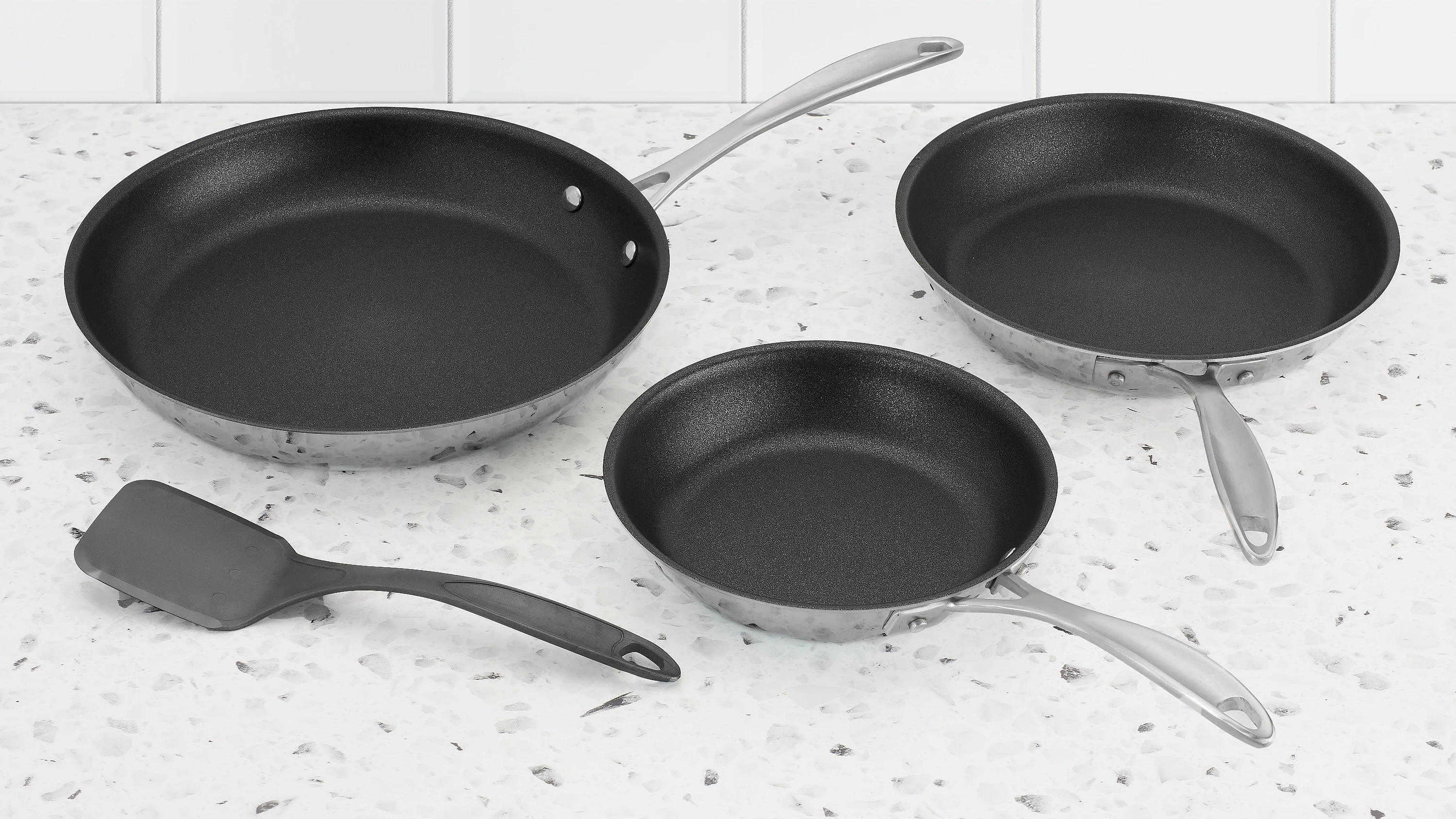  Nonstick Frying Pan Set，3 Piece Pots and Pans Set