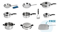 Dedicated Chef Cookware Set with FREE Griddle